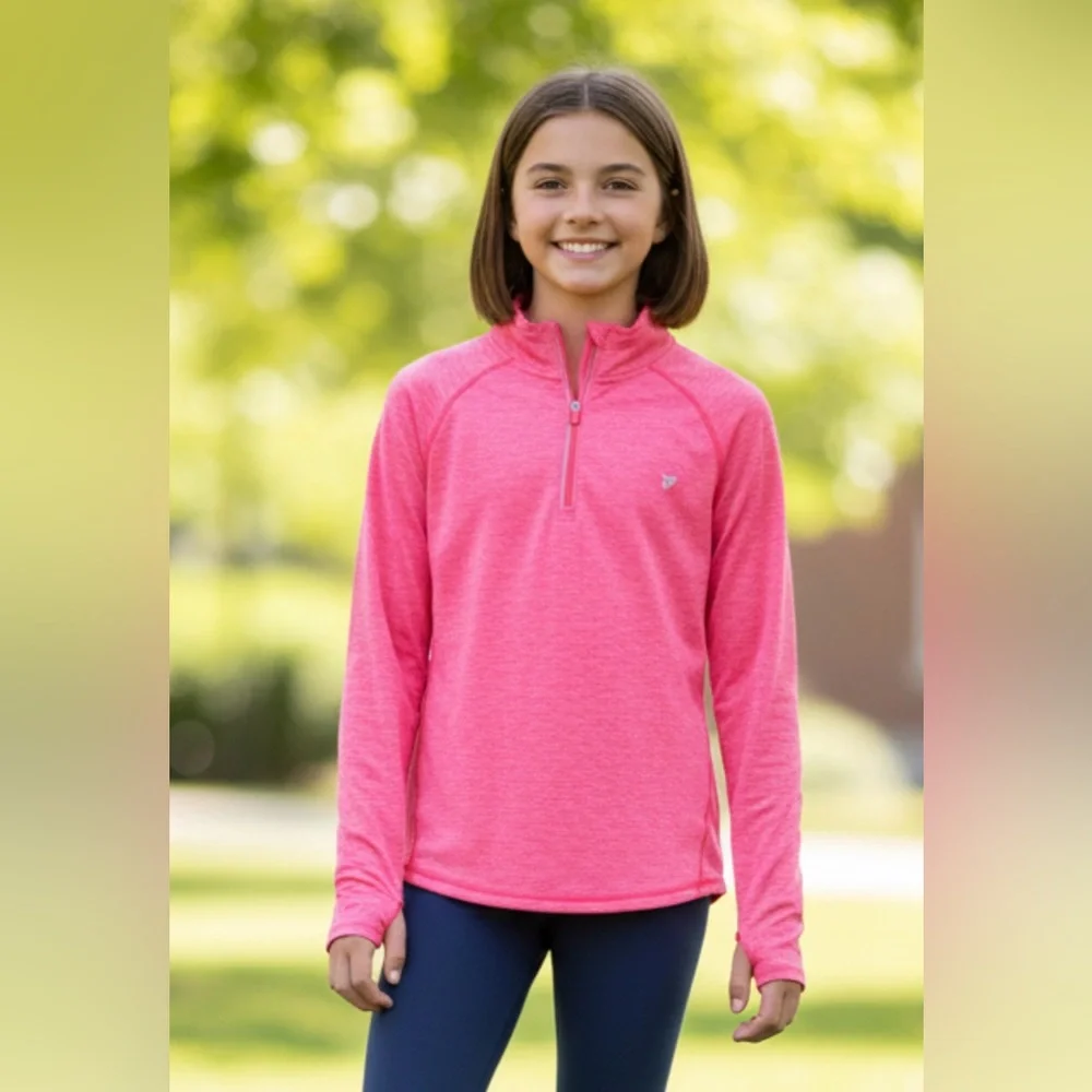 Old Navy Girls Pink Quarter Zip Pullover Size XL 14/16